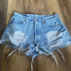 Vintage Levi’s Distressed Denim Shorts